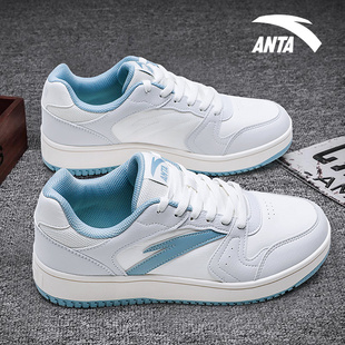 小零感板鞋 低帮厚底休闲运动鞋 男2025冬季 皮面小白鞋 新款 安踏男鞋
