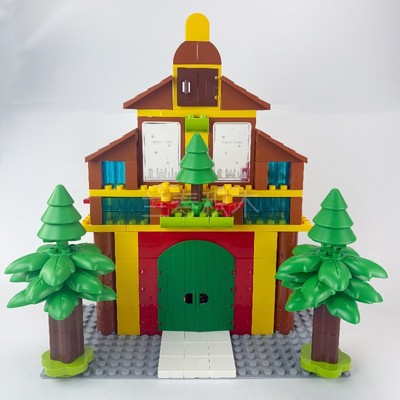 大颗粒积木配件圣诞小屋小鹿玩具
