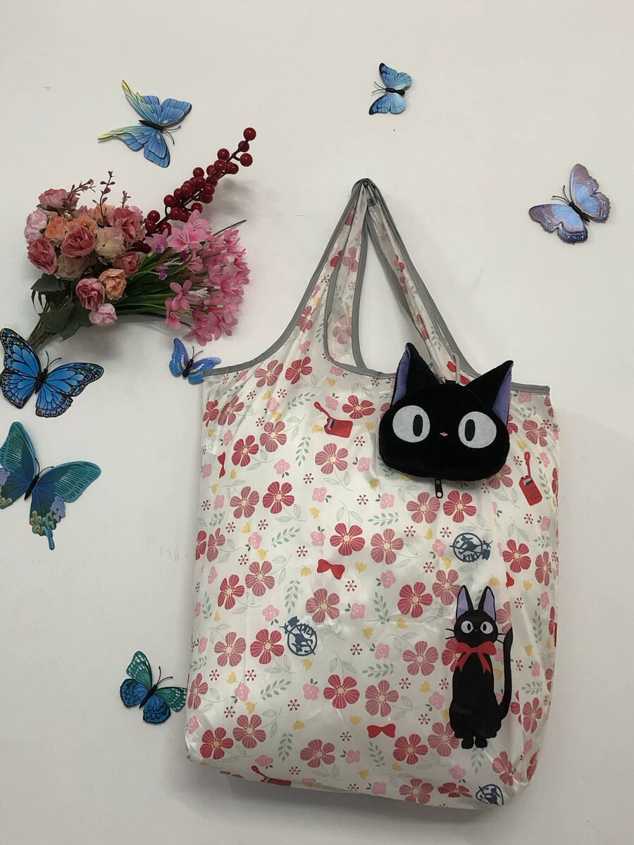 粉色黑猫购物袋宫崎骏出口日本可购物袋/环保袋/帆布