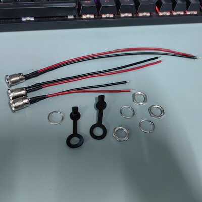 DC099带线5.5*2.1/2.5mm DC电源插座大电流10A金属公头母头12V24V