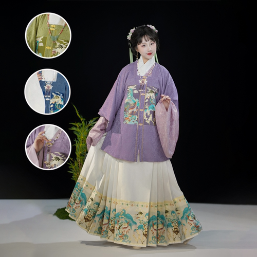 福鹿记马面裙明制汉服仿妆花