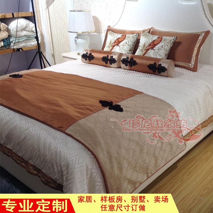 样板间床上用品九件套现代北欧软装家用定制法式样板房床品多件套