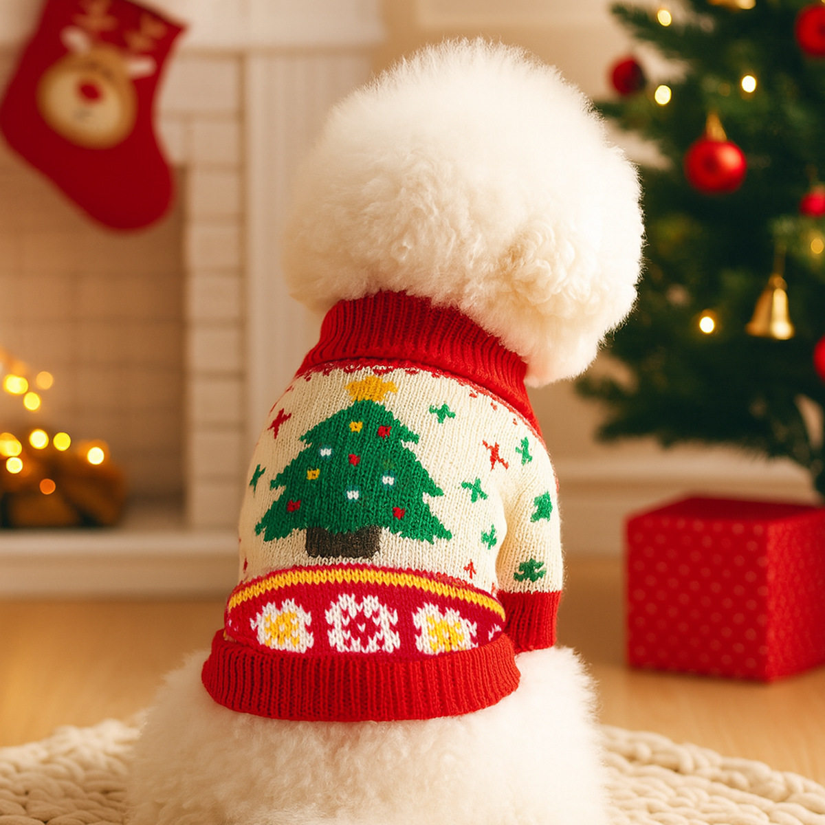 宠物圈2026秋冬衣服 猫咪狗狗服装猫 万圣毛衣发夹毛线连衣裙刺秀