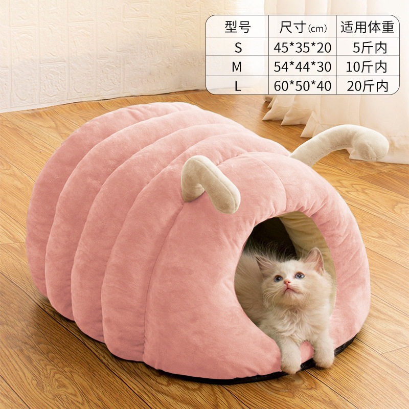 冬季保暖加厚封闭毛毛虫猫睡袋