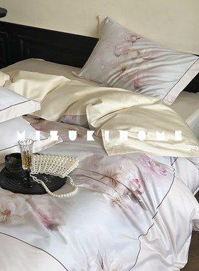 Luxury|巴黎春天绿|高级感全棉100S长绒棉床上四件套春夏床单被套