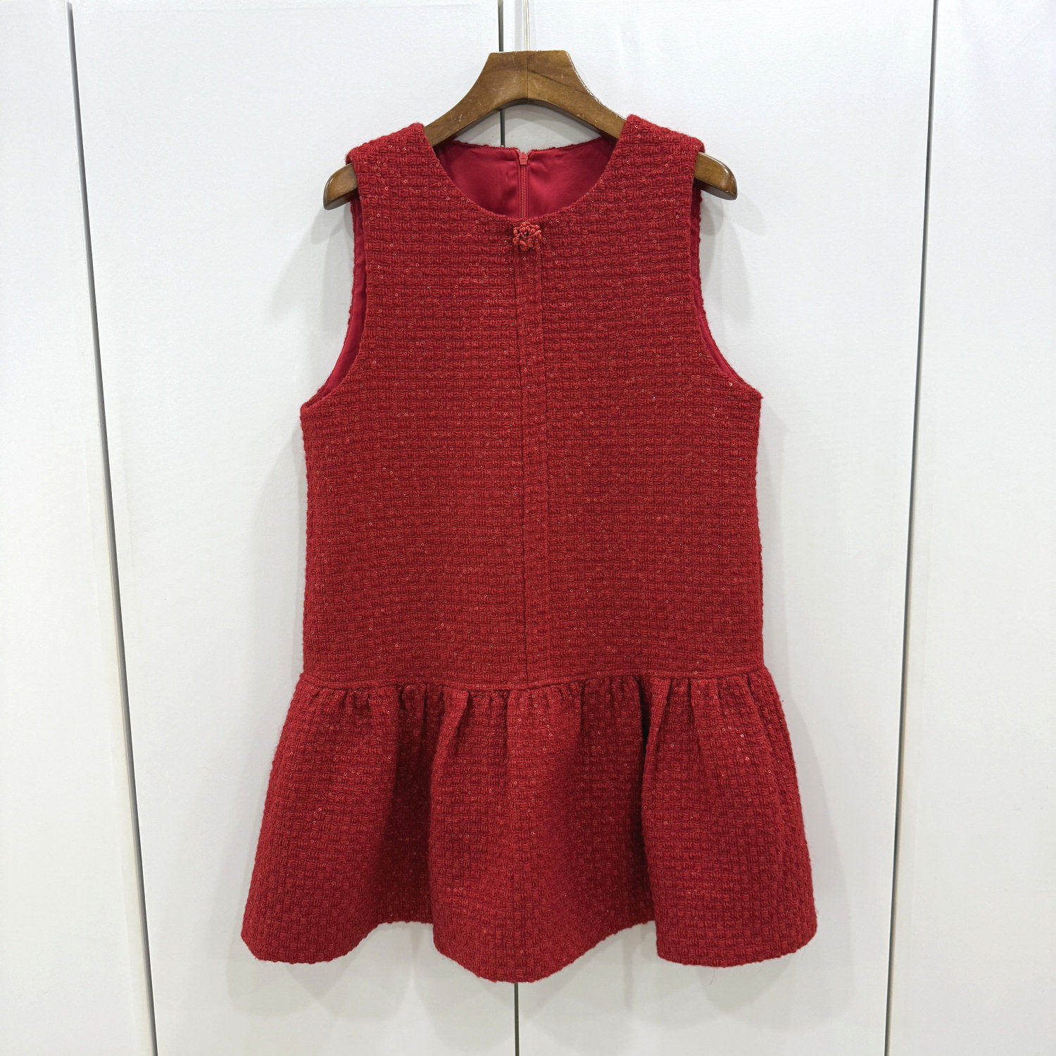 墨雪MX26138欧洲站2026春圆领钉珠花朵扣小香风羊毛呢鱼尾马甲裙,女装/女士精品,连衣裙,淘宝优惠券,粉丝福利购,淘宝优惠卷