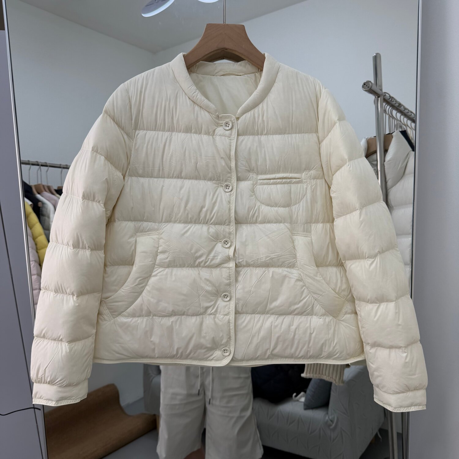 892NB07欧货韩版圆领短款90鸭绒轻薄羽绒服女保暖百搭显瘦外套冬