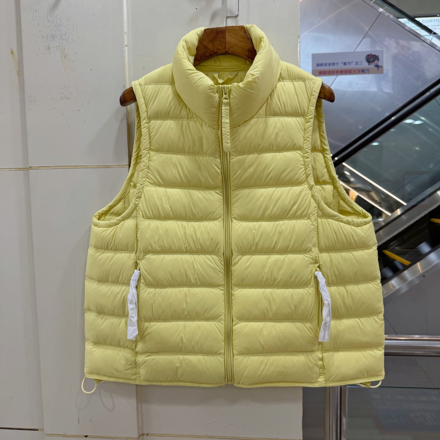3301时尚立领拉链宽松休闲减龄百搭白鸭绒排骨条羽绒服马甲外套女