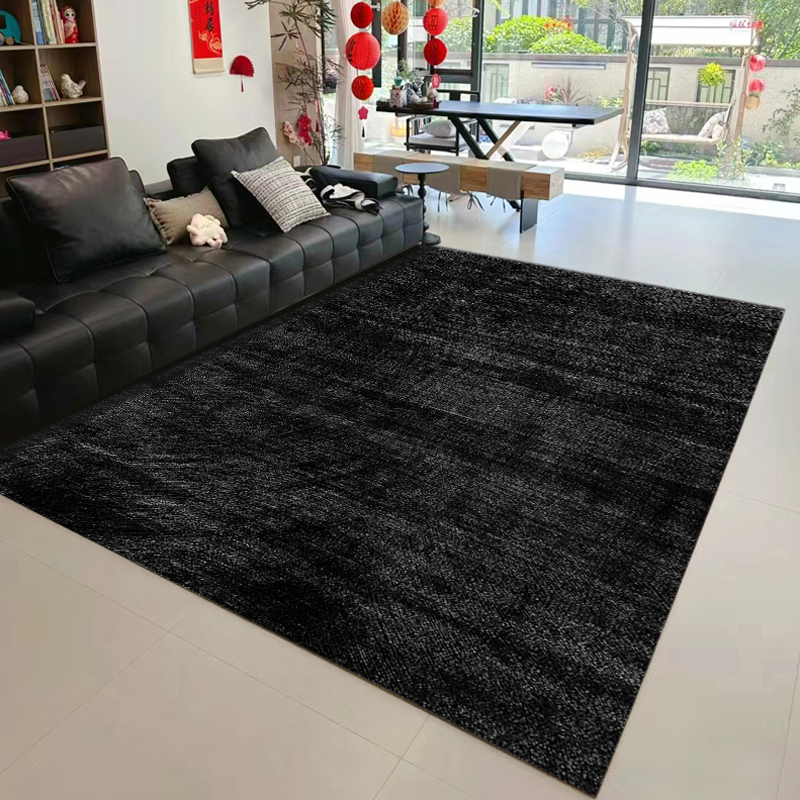 新款黑色高级感地毯防滑免洗耐脏