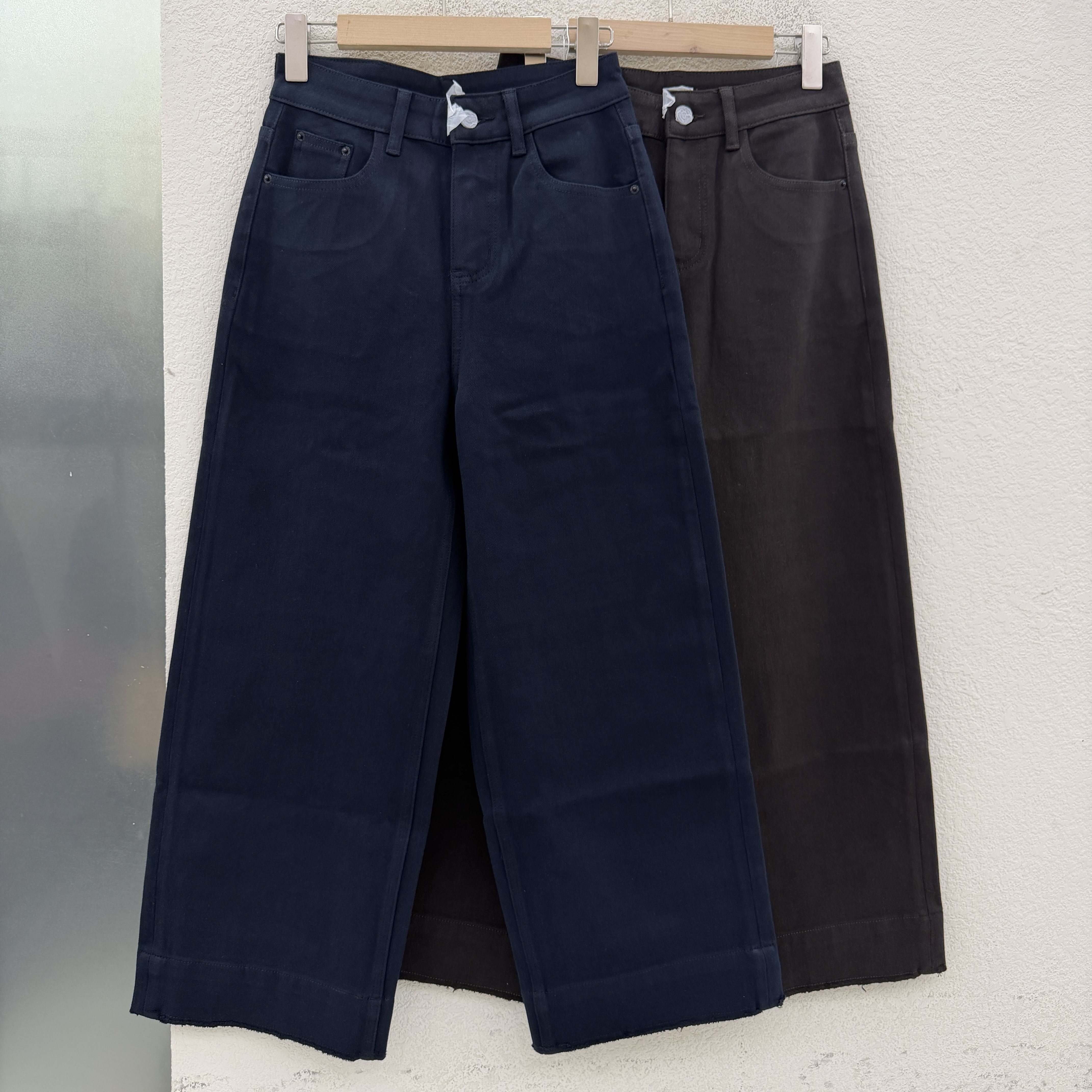 2026秋款N FASHION JEANS韩酷莱5539牛仔裤女高腰弹力九分阔腿裤