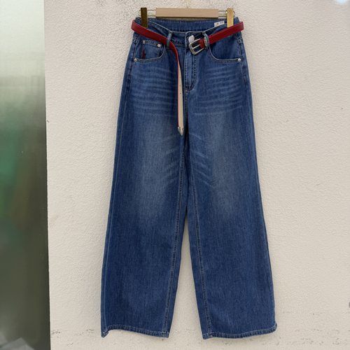 欧货JEANS倩小妞19597牛仔裤女2026夏款高腰显瘦直筒裤窄版拖地裤