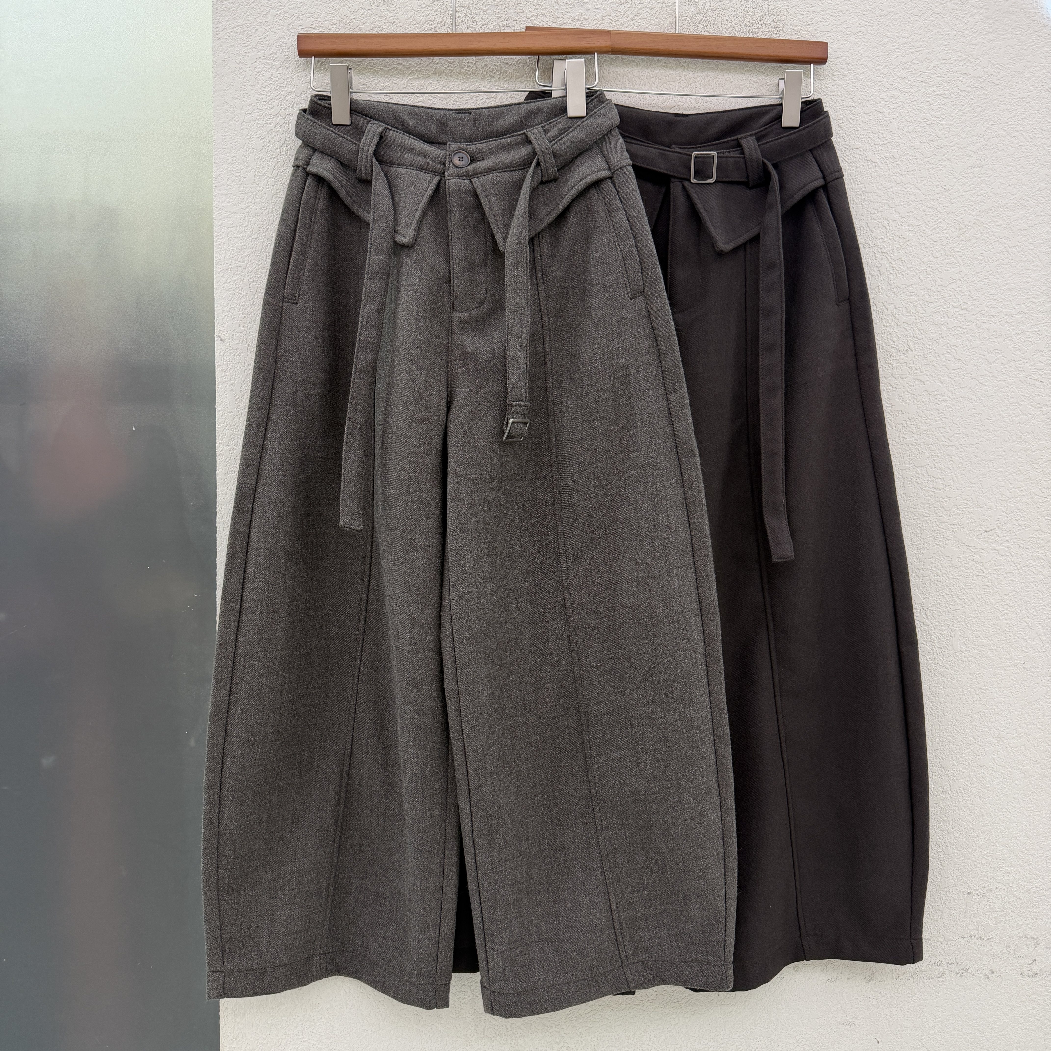 Jeans韩酷莱8815 秋冬款韩版显瘦拼接加厚高腰休闲弯刀裤女气球裤