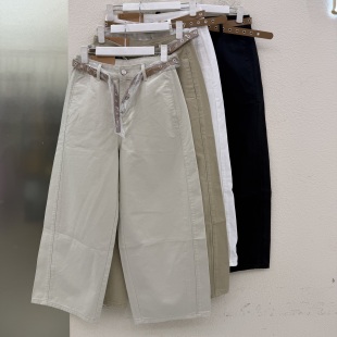 2026春款欧货HYFS JEANS红提子66158牛仔裤女高腰显瘦镰刀弯刀裤