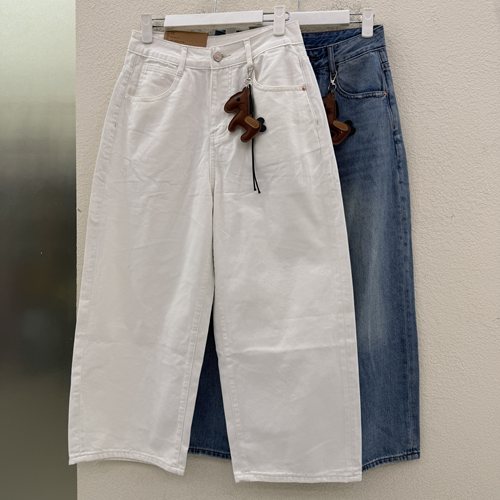 2026夏款HYFS JEANS红提子66140 66150牛仔裤女高腰九分弯刀裤子
