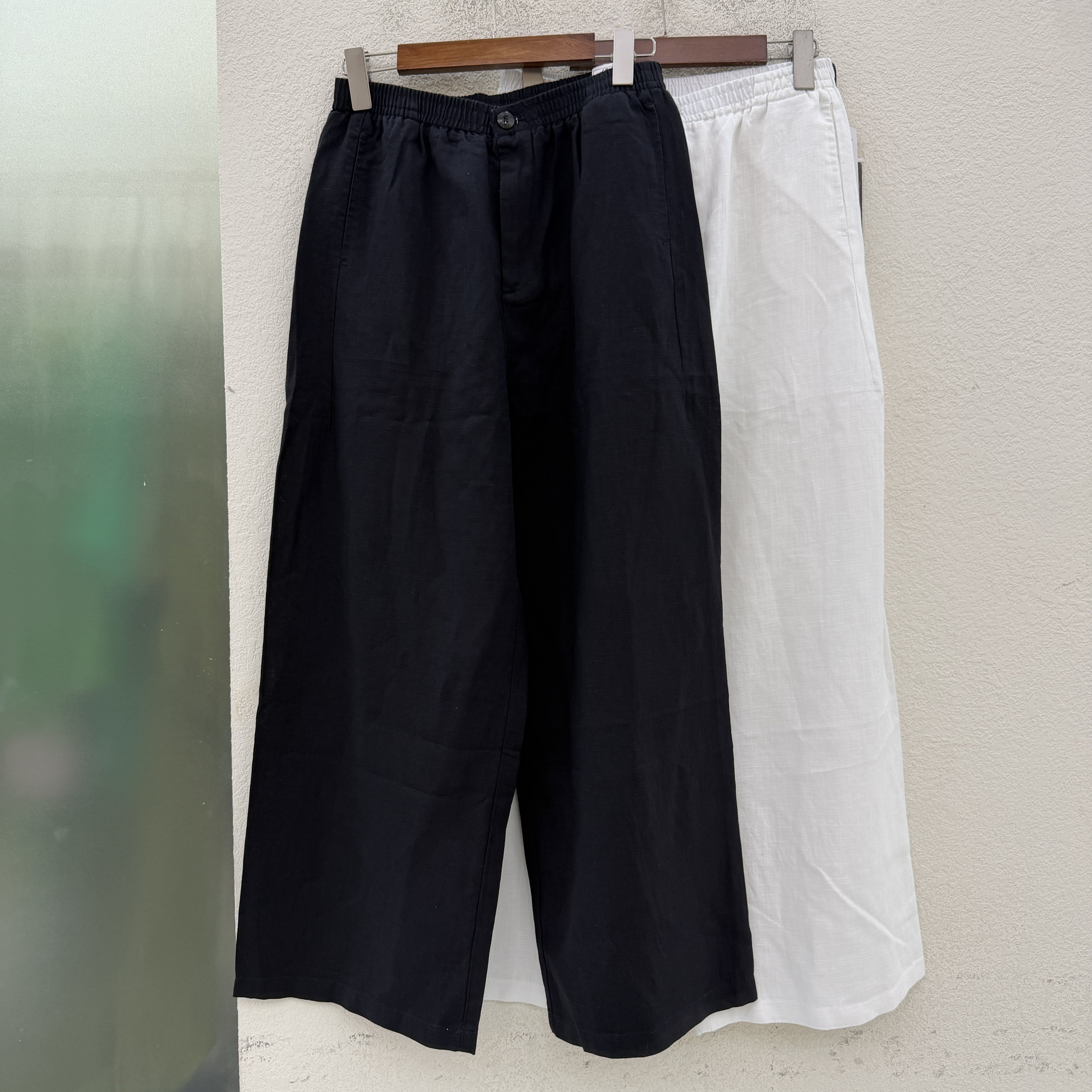 夏Q FASHION JEANS佐拿 芭度玄风539休闲裤女高腰麻料九分直筒裤