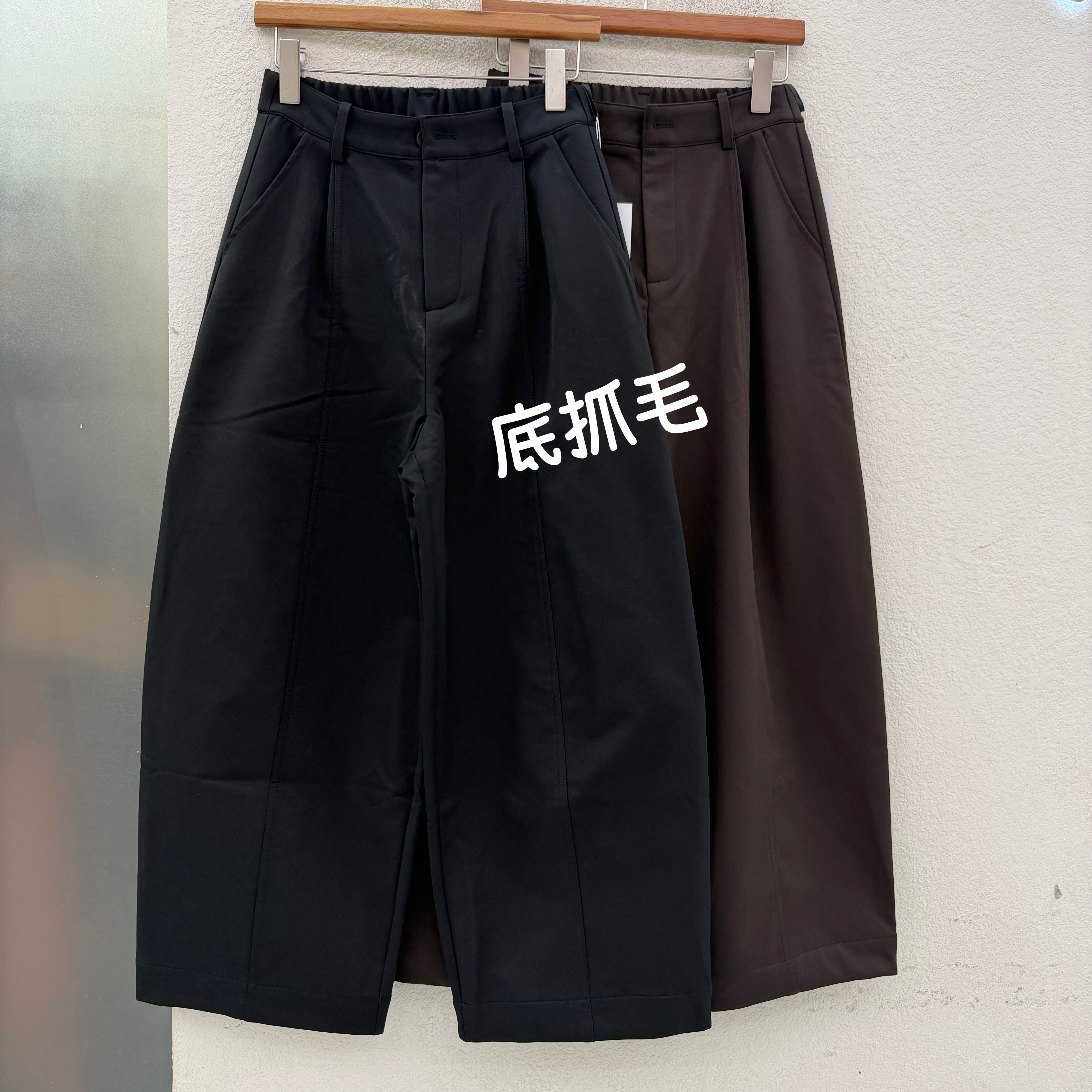 2026秋款月月鸟80935休闲裤女高腰压线弯刀哈伦裤半松紧三角标裤