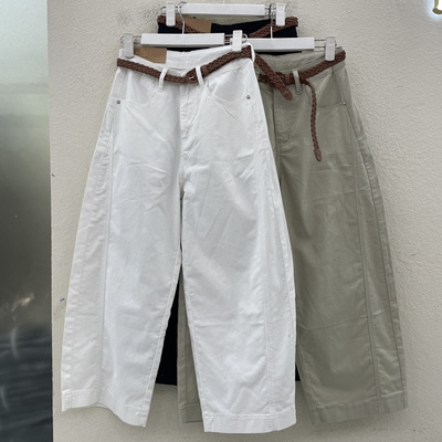 JEANS红提子15220牛仔裤女宽松阔腿裤八分弯刀直筒裤夏款薄料香蕉