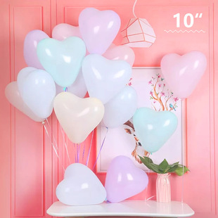 气球生日派对马卡龙心形婚礼装饰告白场地布置户外野餐拍照气球