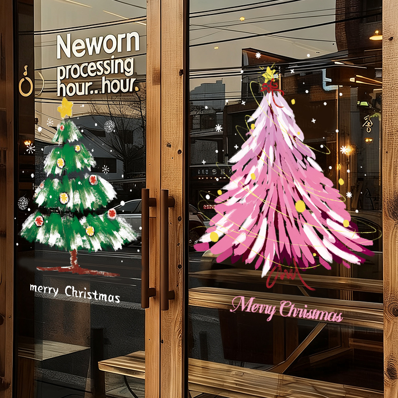 2026圣诞节装饰橱窗贴玻璃门贴