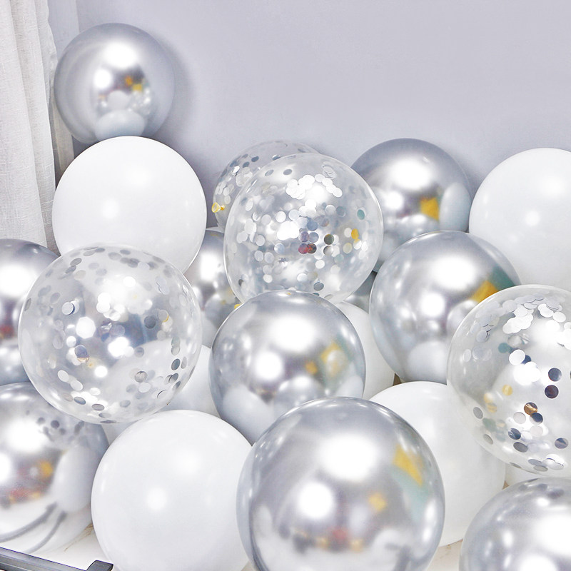 白色金属质感银色气球装饰求婚表白场景生日七夕情人节布置高级感,节庆用品/礼品,气球,淘宝优惠券,粉丝福利购,淘宝优惠卷