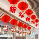 饰布置 小红纸灯笼挂饰幼儿园店铺过年氛围装 2026新年元 旦马年新款