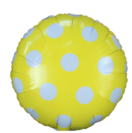 串串喜 圆点铝膜铝箔气球 儿童生日派对婚礼装饰布置用品波点气球