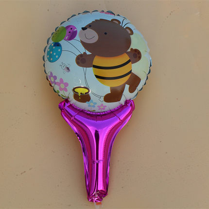 卡通铝膜手持棒球拍打击棒气球 派对生日气球 生日派对用品氢气球