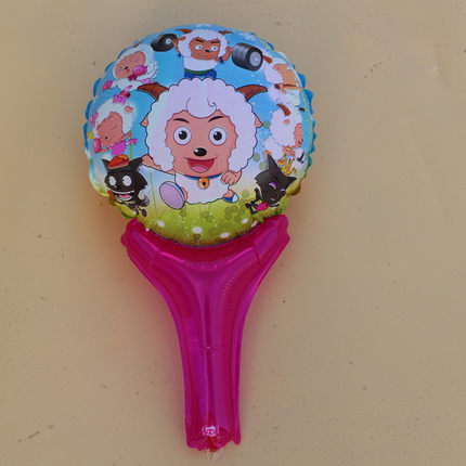 卡通铝膜手持棒球拍打击棒气球 派对生日气球 生日派对用品氢气球