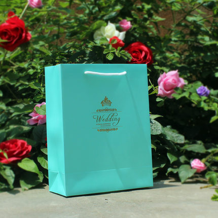 串串喜 婚礼礼品袋 结婚卡通回礼盒 可装烟回礼袋 手提袋5类可选