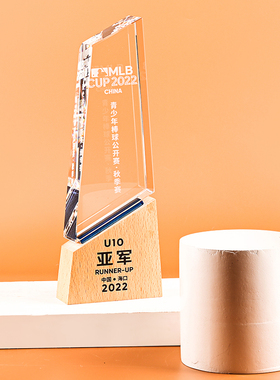 东南水晶冰山实木奖杯企业晚会典礼赛活动颁奖员工创意纪念礼品