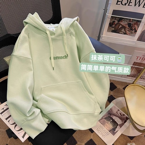 女童卫衣秋装2023新款儿童洋气连帽宽松中大童春秋潮韩版套头上衣