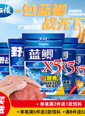 龙王恨鱼饵野战蓝鲫x5腥香鲫鱼饵料野钓专用鲤草鳊钓鱼饵料青春版