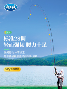 5H鱼竿手杆野钓鲢鳙龙王恨炼匠大物手竿巨物钓鱼竿超轻超硬台钓竿