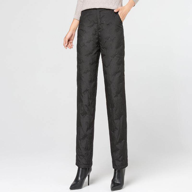 羽绒裤女外穿直筒冬季高腰加厚大码高端大气宽松白鸭绒保暖棉裤,女装/女士精品,棉裤/羽绒裤,淘宝优惠券,粉丝福利购,淘宝优惠卷