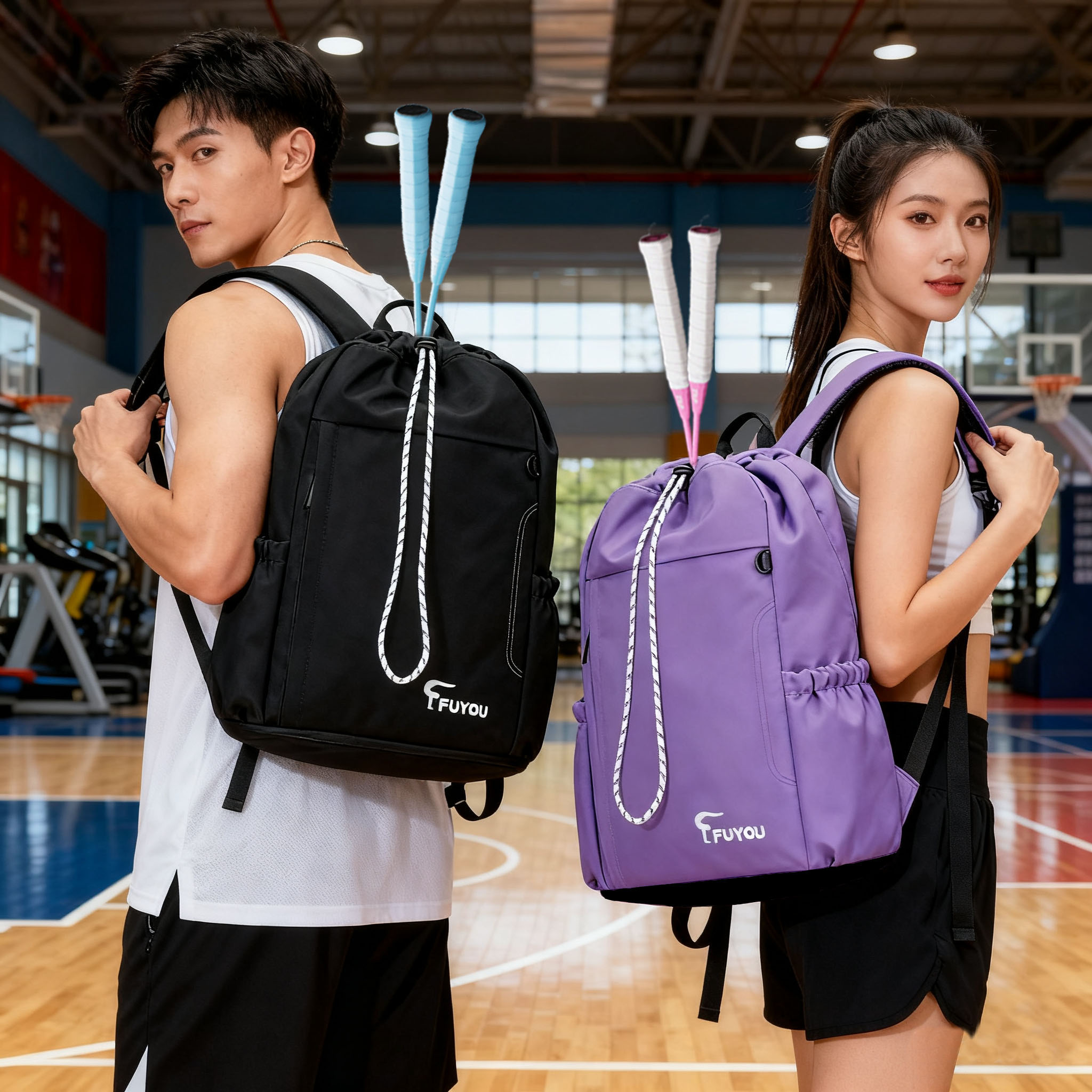 轻便大容量双肩背包收纳包