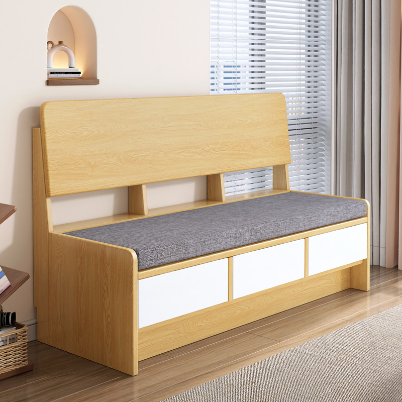 简约阳台沙发卡座餐桌家用小户型餐厅储物柜组合实木软包转角定制