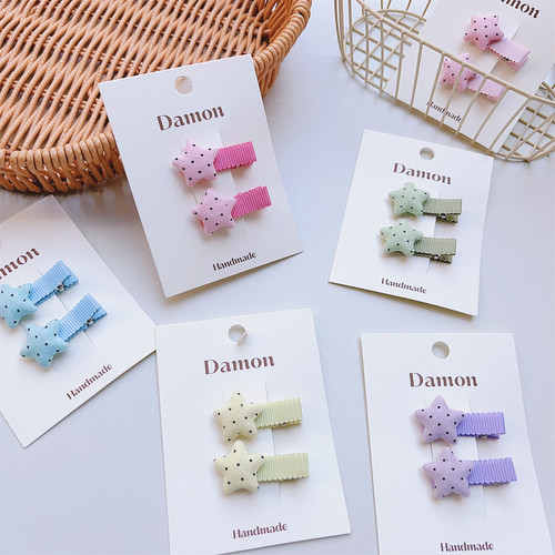 婴幼儿春夏全包布不伤发发夹