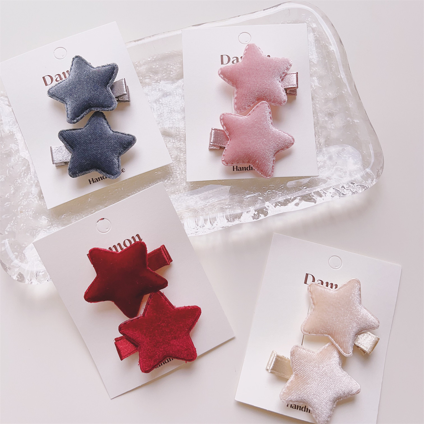 女童秋冬新款丝绒五角星包布发夹发卡幼儿女宝云感刘海夹碎发边夹,童装/婴儿装/亲子装,发饰,淘宝优惠券,粉丝福利购,淘宝优惠卷