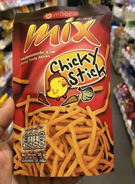 零食优选很忙泰国进口VFOODSMIX香辣鸡味脆脆条点心小吃30g大包装