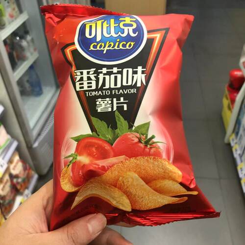 可比克薯片烧烤番茄味大包装点心