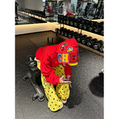 外套 华夫格毛巾绣连帽卫衣男女春秋宽松休闲百搭帽衫 JMJ 美式