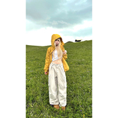 美式 复古高街大口袋阔腿工装 裤 JMJ 男女宽松休闲百搭直筒拖地长裤