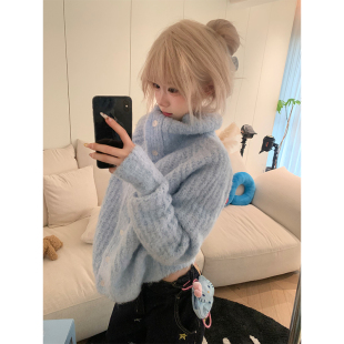 外套 毛衣男女春秋宽松休闲百搭保暖毛衫 JMJ 韩系软糯翻领针织开衫