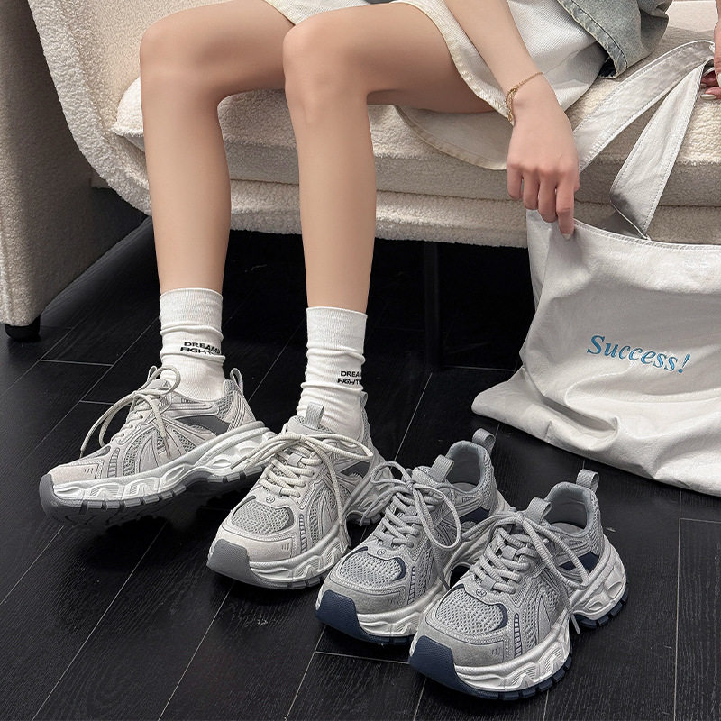 厚底增高老爹鞋女2026春新款网面透气轻便休闲运动跑步鞋ins潮鞋,女鞋,时尚休闲鞋,淘宝优惠券,粉丝福利购,淘宝优惠卷