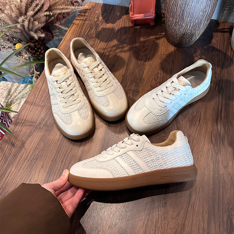 编织德训鞋女2026春夏新款厚底运动阿甘鞋休闲百搭小白鞋舒适女鞋,女鞋,时尚休闲鞋,淘宝优惠券,粉丝福利购,淘宝优惠卷