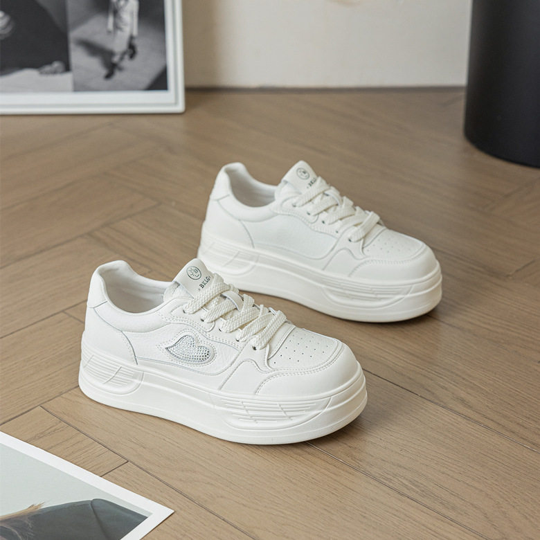 厚底爱心小白鞋女2026春秋新款增高轻便百搭休闲松糕运动板鞋单鞋,女鞋,休闲板鞋,淘宝优惠券,粉丝福利购,淘宝优惠卷