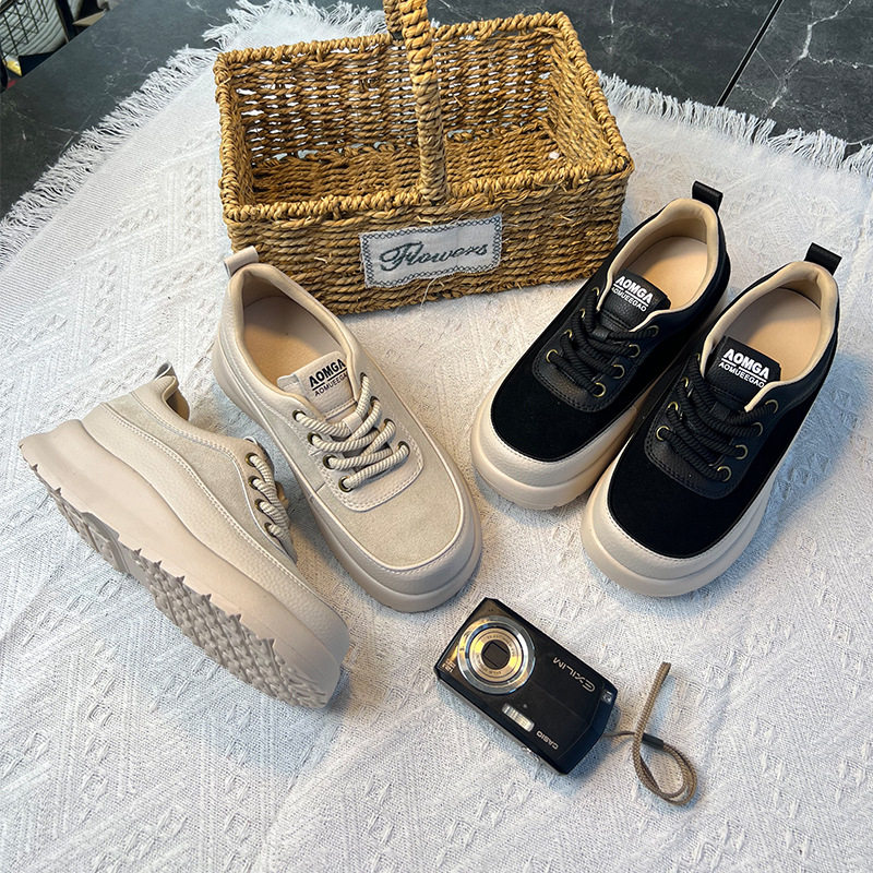 新款复古小白鞋2026春季厚底增高鞋女休闲板鞋百搭女鞋软底不累脚,女鞋,时尚休闲鞋,淘宝优惠券,粉丝福利购,淘宝优惠卷