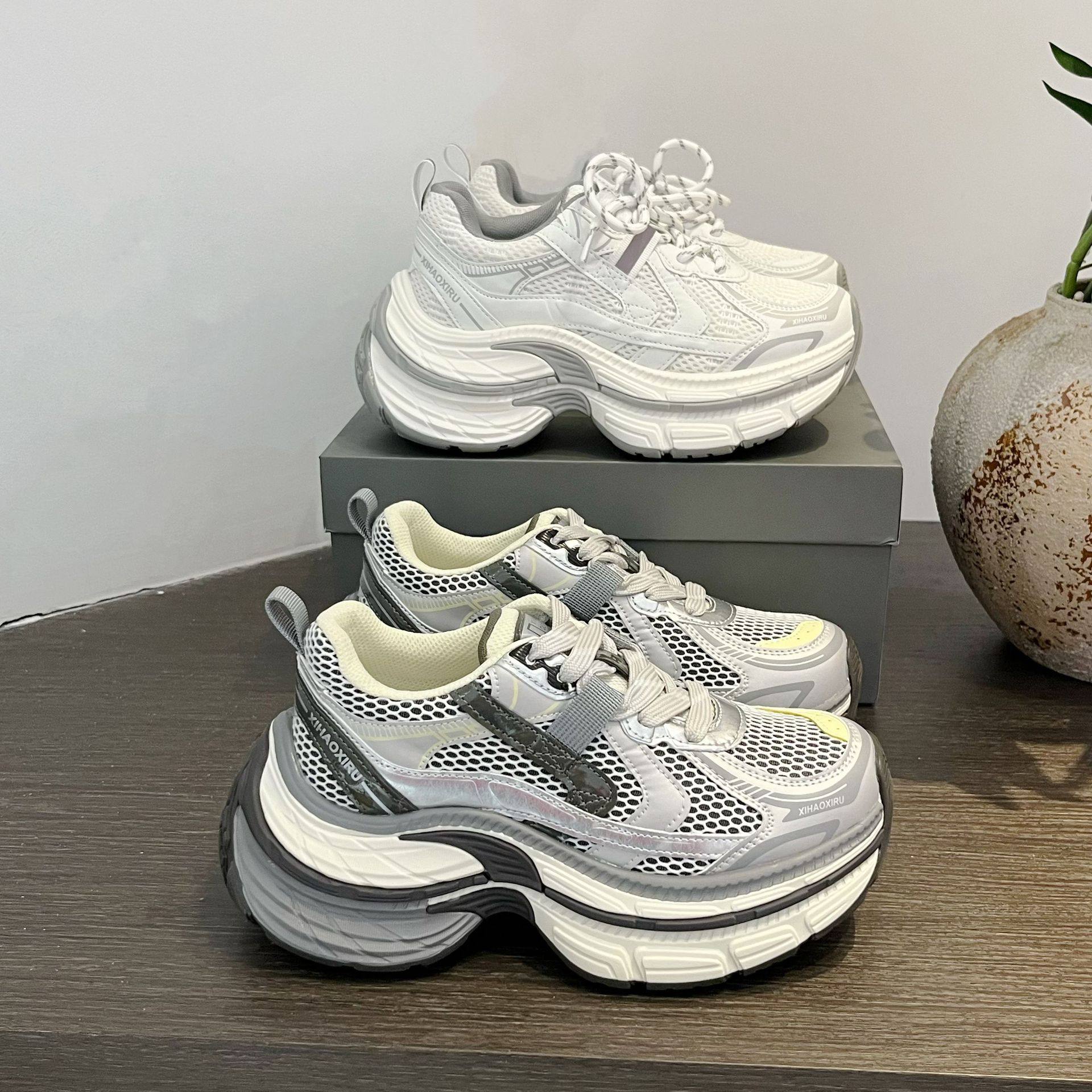 厚底轻便防滑老爹鞋女2026新款春款女款鞋子女爆款软底不累脚百搭,女鞋,时尚休闲鞋,淘宝优惠券,粉丝福利购,淘宝优惠卷