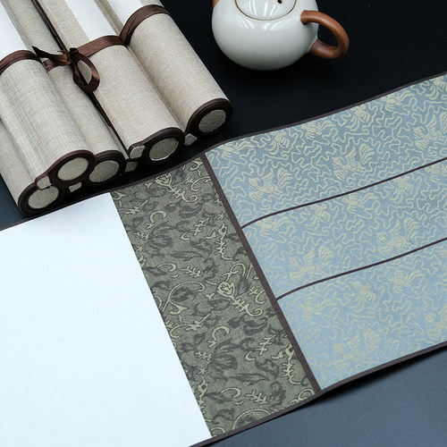 卷轴空白纸半生半熟精装裱卷轴