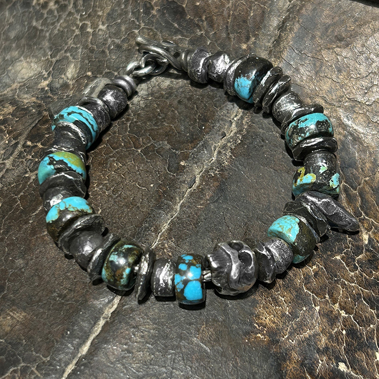 跋折罗VAJRA游牧复古美松银手链